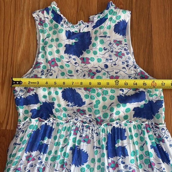 Oliphant tiered midi dress by tuckernuck small high neck flowy and soft sundress - Picture 4 of 16